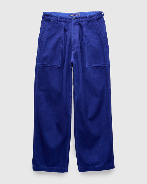 Hand Dyed Sashiko Fatigue Pants in Indigo
