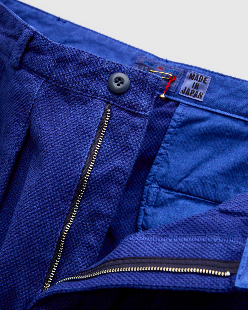Hand Dyed Sashiko Fatigue Pants in Indigo