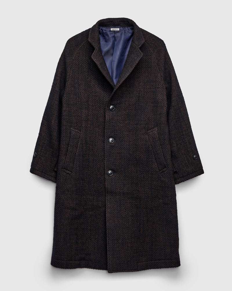 Roving Tweed Chester Coat in Dark Navy