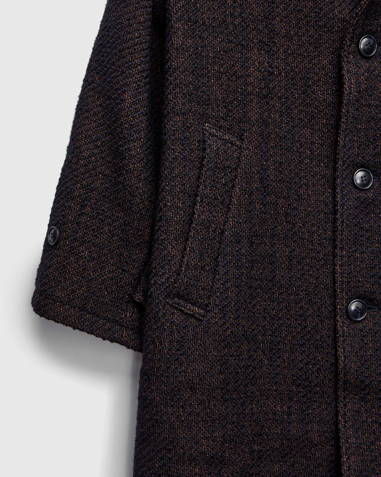 Roving Tweed Chester Coat in Dark Navy – Blue Owl Workshop