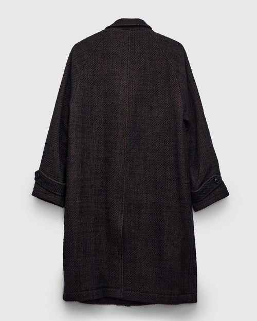 Roving Tweed Chester Coat in Dark Navy