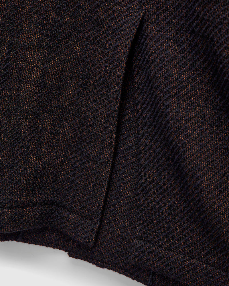Roving Tweed Chester Coat in Dark Navy
