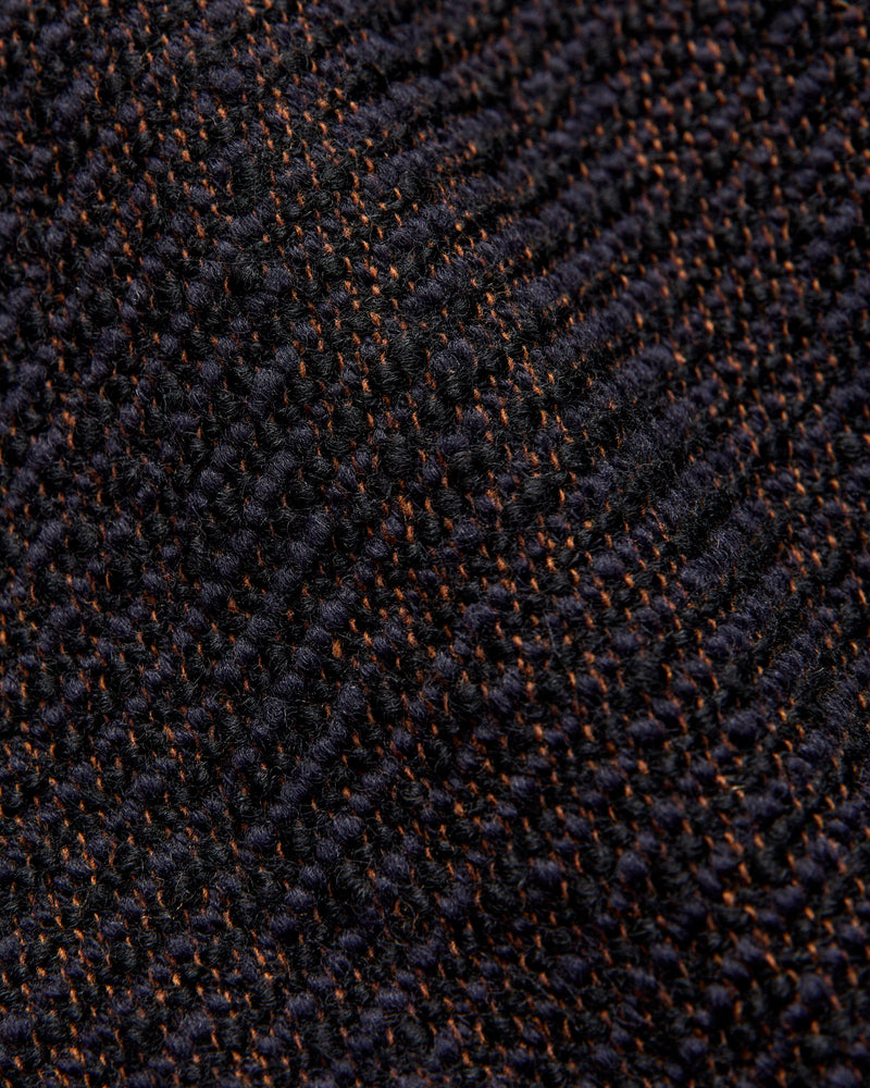 Roving Tweed Chester Coat in Dark Navy