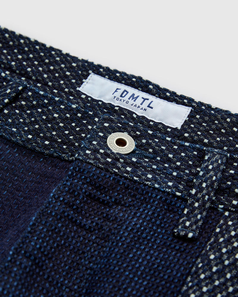 Boro Patchwork Wide Pants in Rinsed Indigo