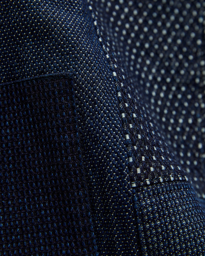 Boro Patchwork Wide Pants in Rinsed Indigo