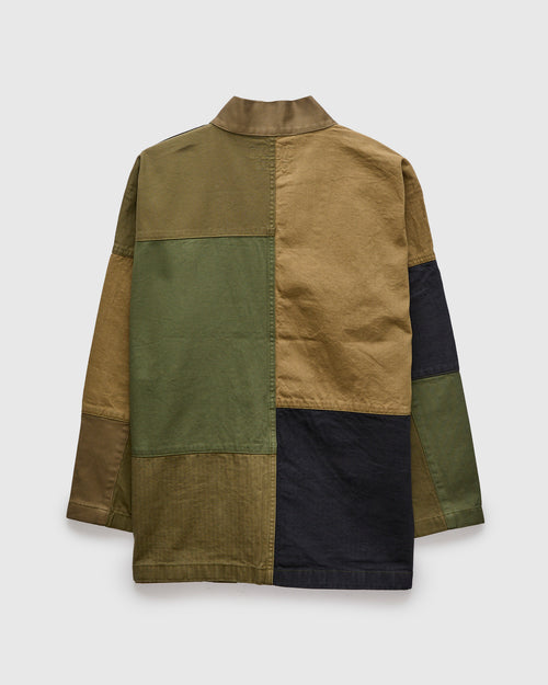 Patchwork Haori Jacket in Khaki