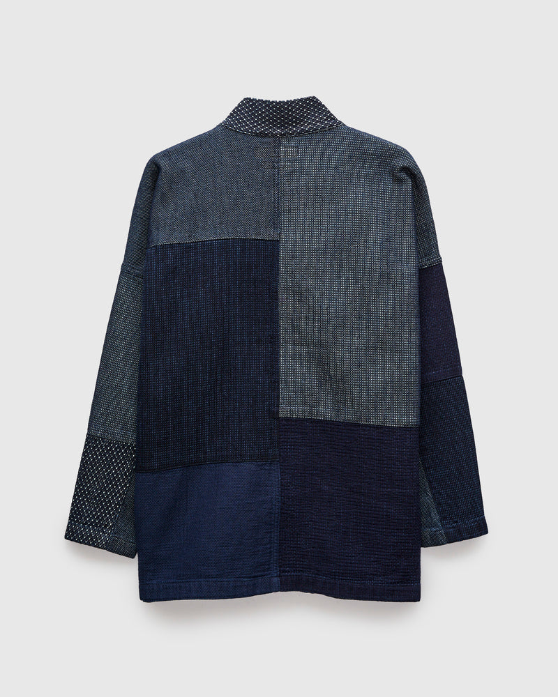 Patchwork Haori Jacket in Indigo Rinse