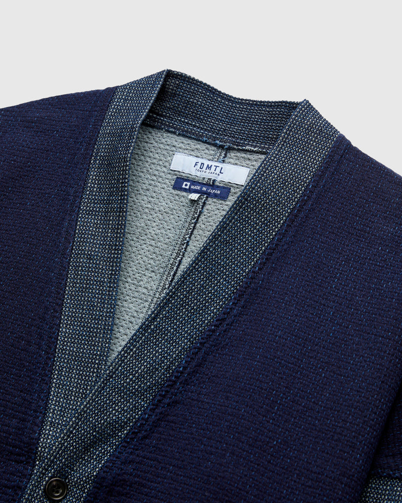 Diamond Short Cardigan in Indigo Rinse