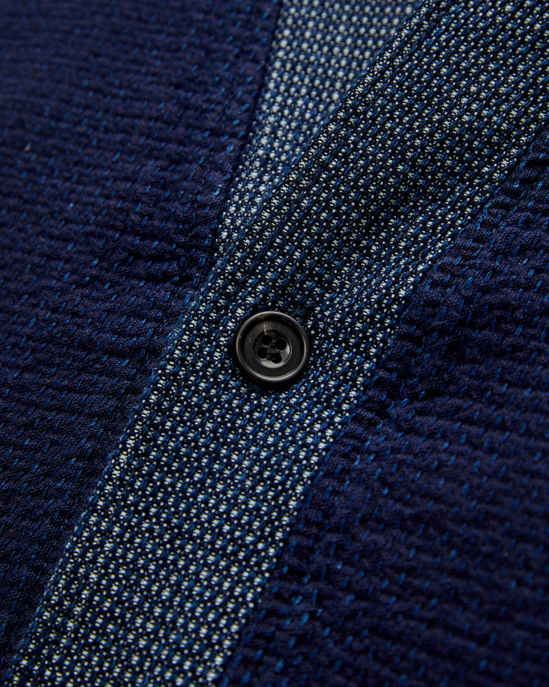 Diamond Short Cardigan in Indigo Rinse