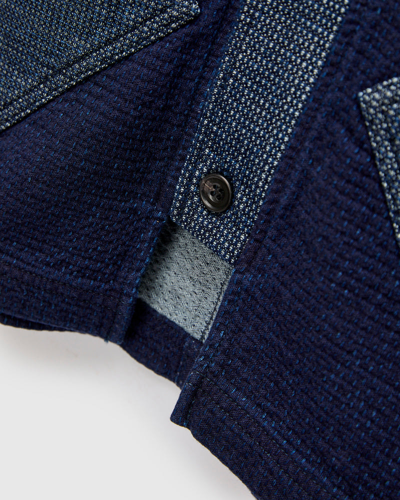 Diamond Short Cardigan in Indigo Rinse