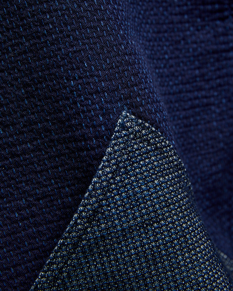 Diamond Short Cardigan in Indigo Rinse
