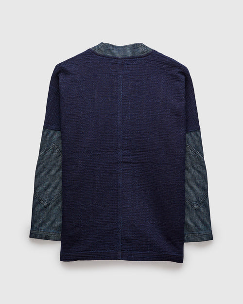Diamond Short Cardigan in Indigo Rinse