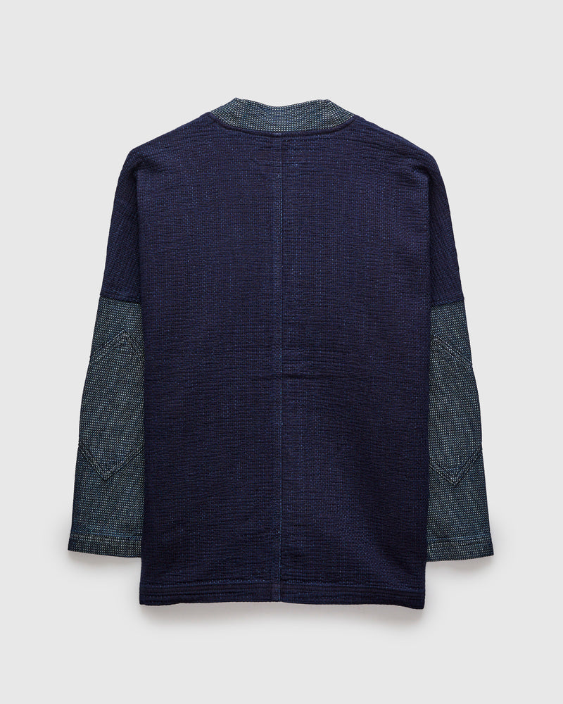 Diamond Short Cardigan in Indigo Rinse
