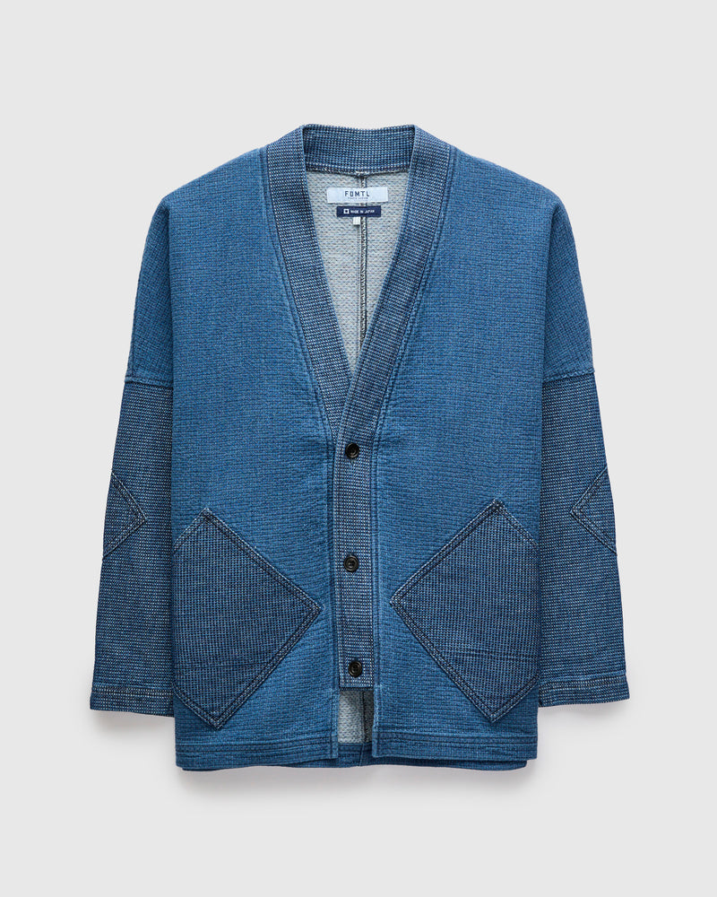 Diamond Short Cardigan in Indigo 3-Year Wash