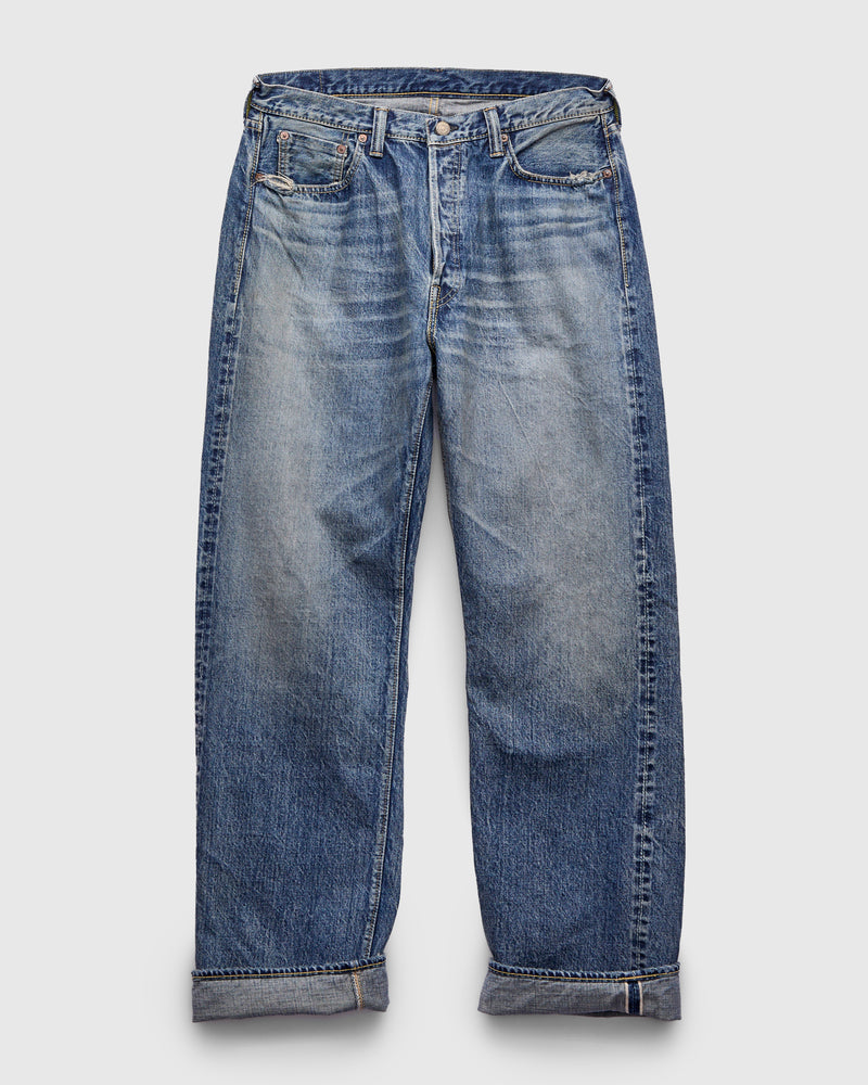 1341-0105US "WWII Dartford" 13.7oz Washed Selvedge Denim - Wide Fit