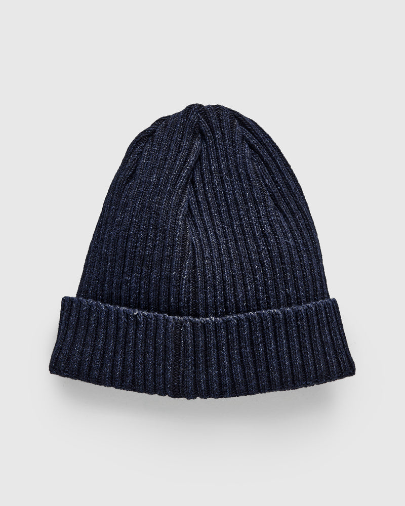 6817 Rib Watch Cap in Indigo