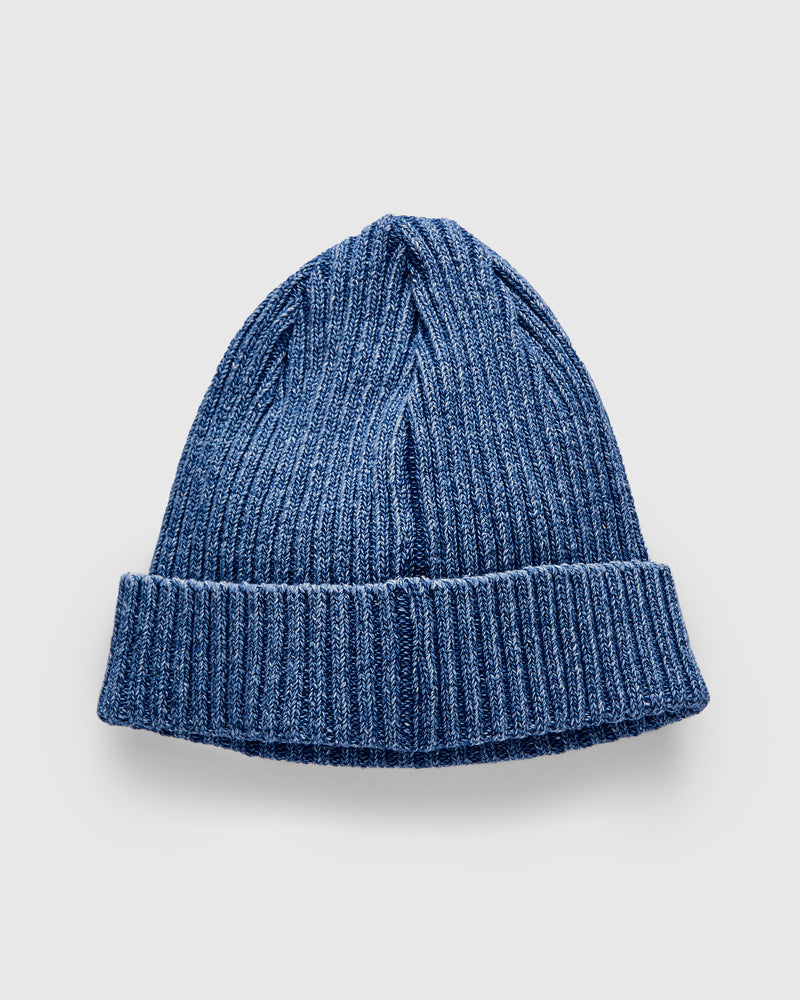 6817 Rib Watch Cap in Faded Indigo