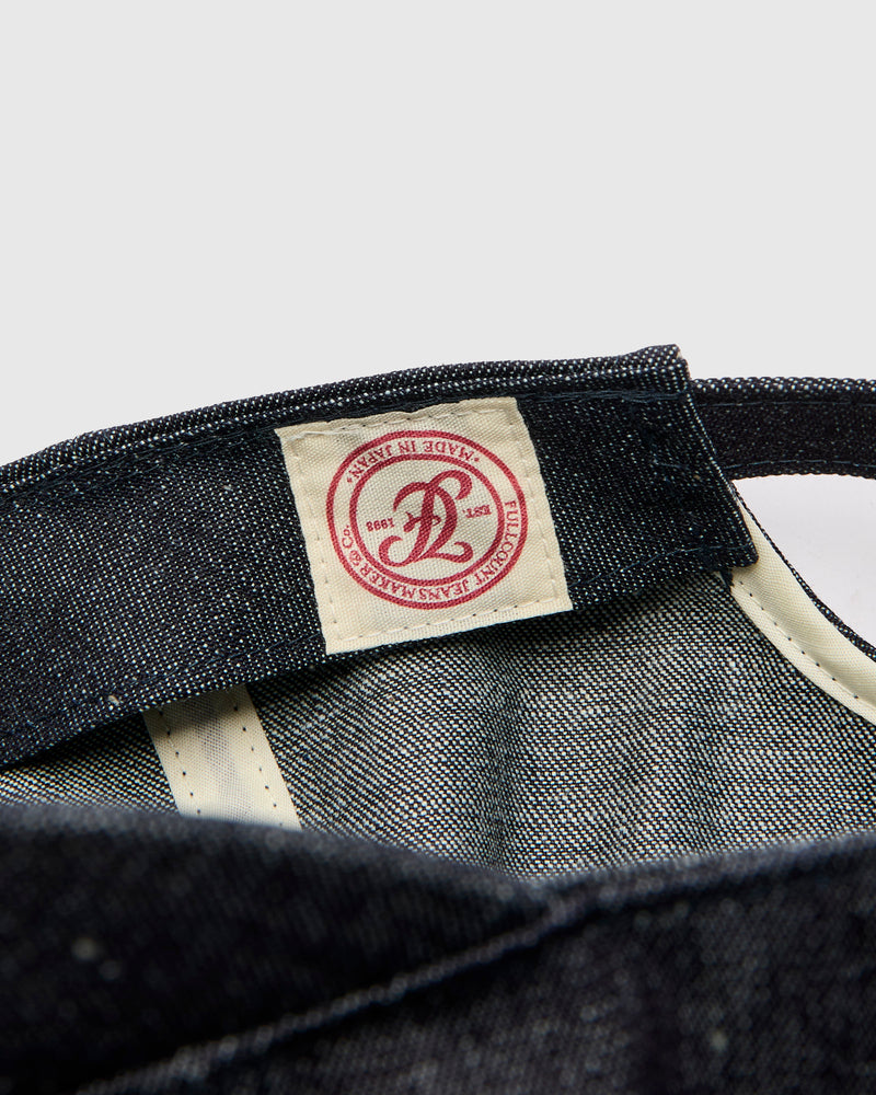 Patch Denim Baseball Cap in Indigo Blue