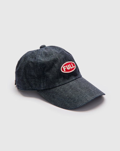 Full Wappen Denim Cap in Indigo Blue