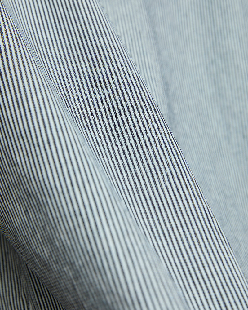 Hickory Stripe Denim Workshirt in Blue Stripe