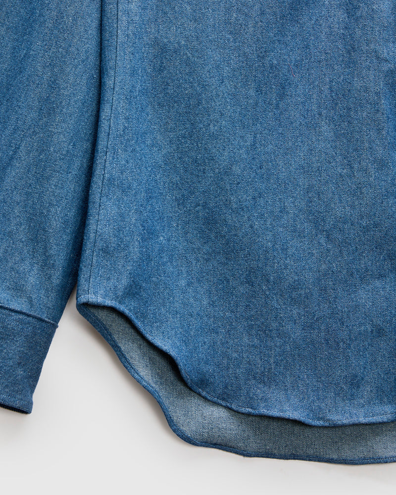 Classic Denim Western Shirt in Blue
