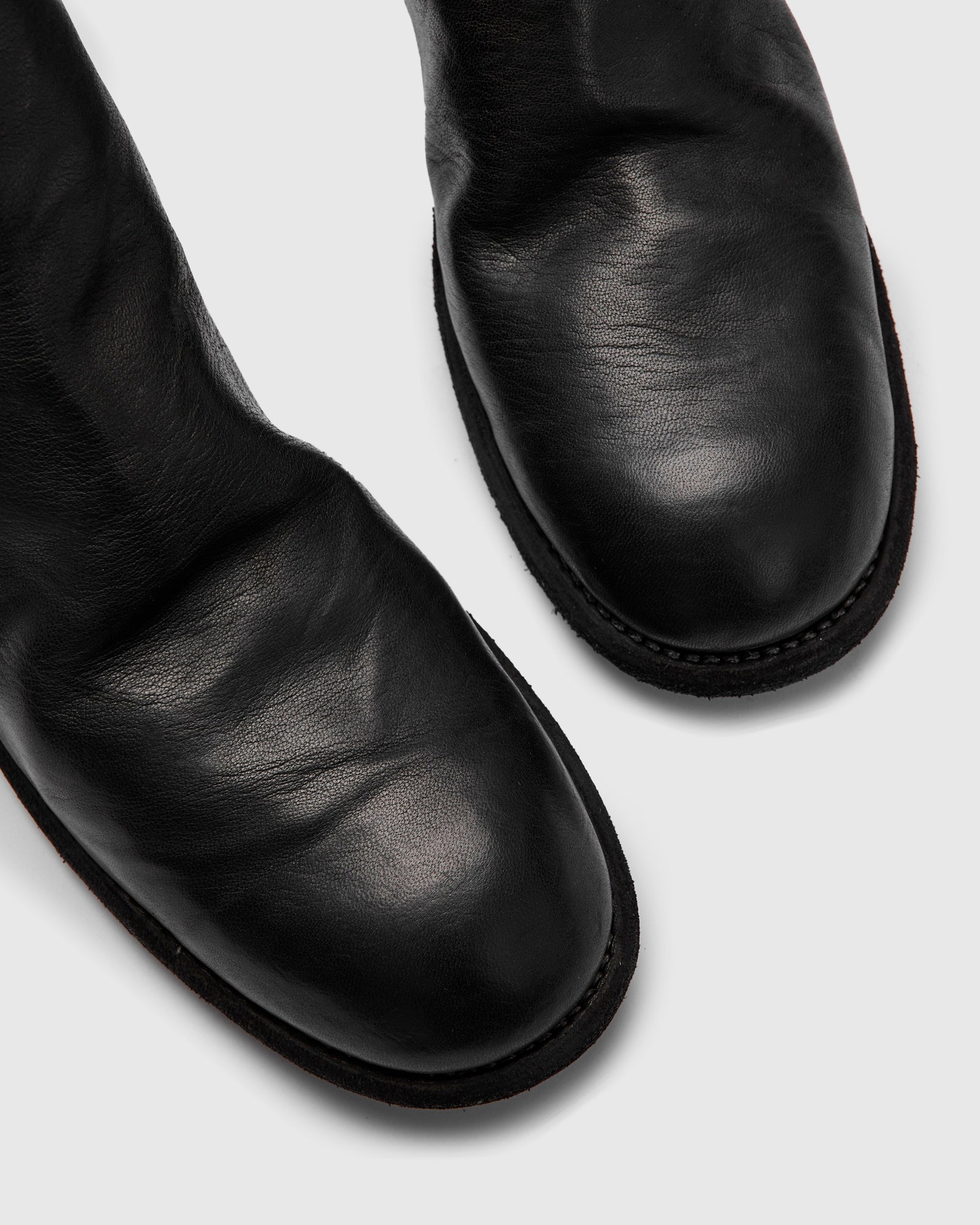 988 Back Zip Boot in Black Full Grain Horse Leather – Blue Owl