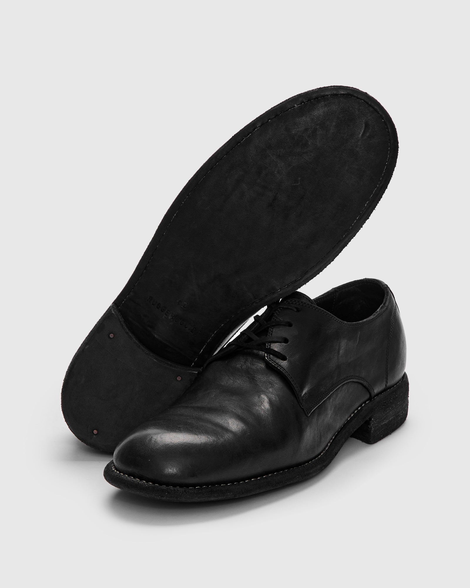 992 Classic Derby in Black Full Grain Horse Leather – Blue Owl