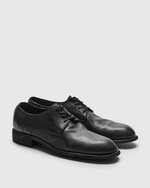 美品！GUIDI CLASSIC DERBY SHOES HORSE GRAIN 992 Classic Derby in Black Full Grain Horse Leather – Blue Owl