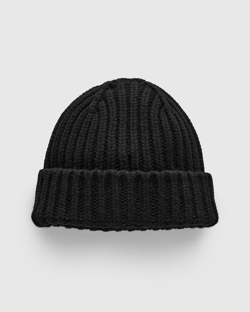 "Brain Freezer" Wool Beanie in Black