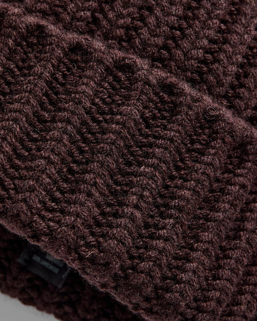 "Brain Freezer" Wool Beanie in Chocolate