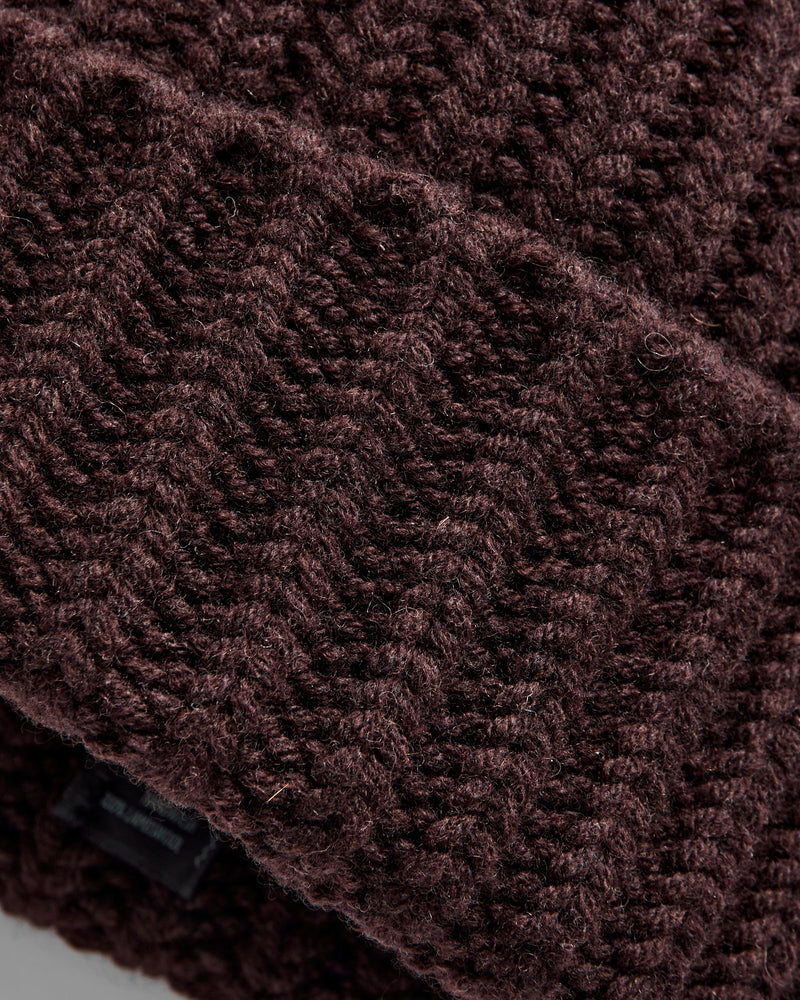 "Brain Freezer" Wool Beanie in Chocolate