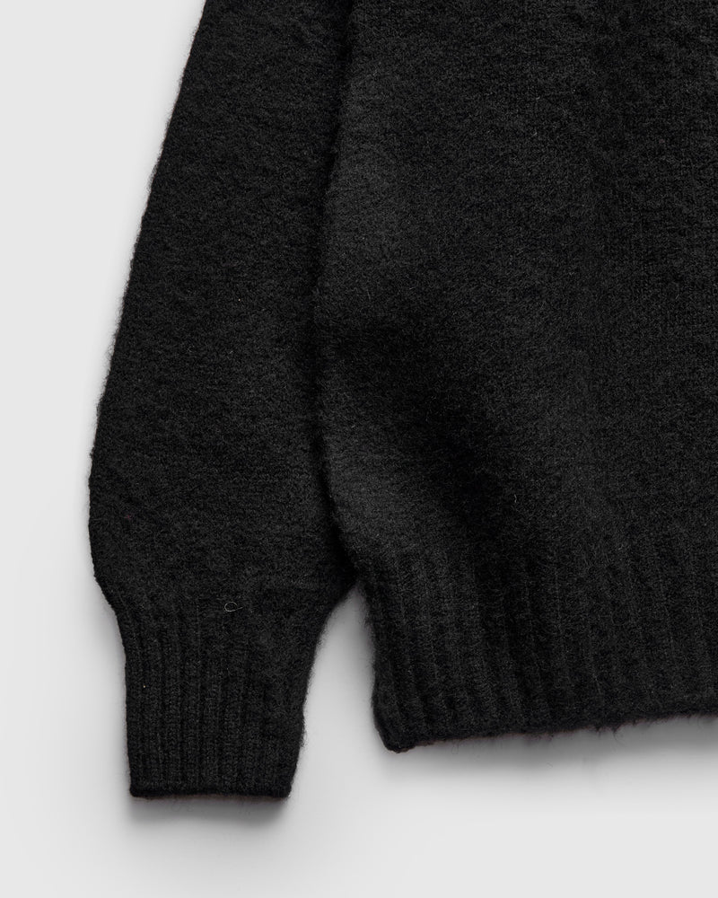 "Creatures of the Howlin' Moon" Wool Knit Cardigan in Black