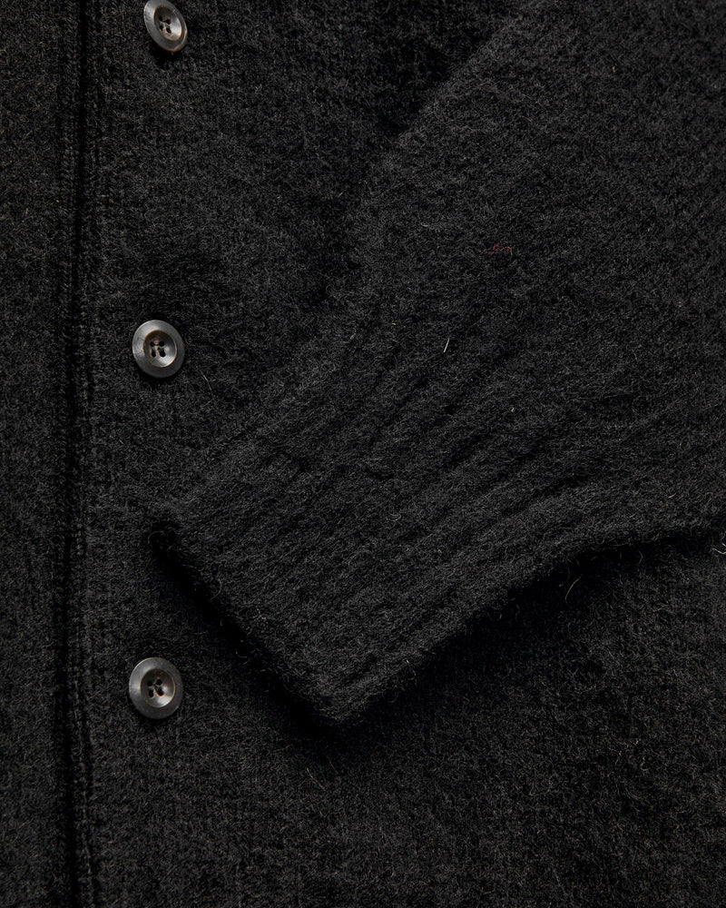 "Creatures of the Howlin' Moon" Wool Knit Cardigan in Black
