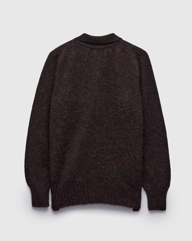 "Creatures of the Howlin' Moon" Wool Knit Cardigan in Wolf