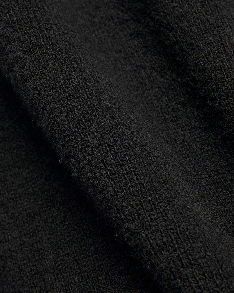 "High Pressure" Wool Zip Cardigan in Black
