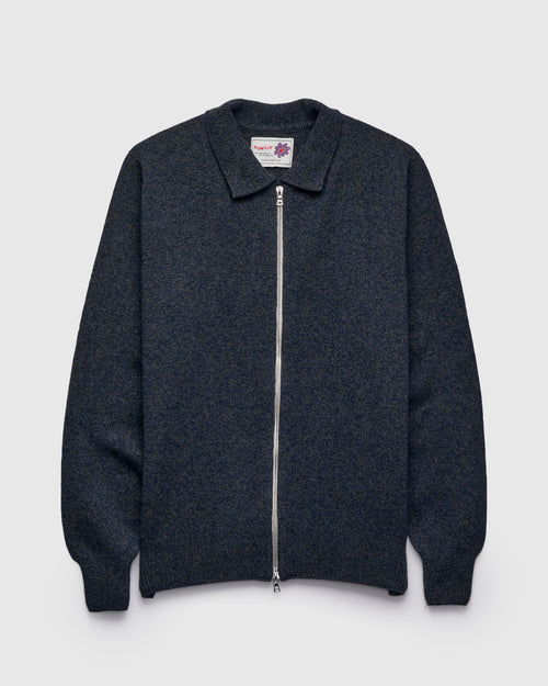 "High Pressure" Wool Zip Cardigan in Cosmo Mix