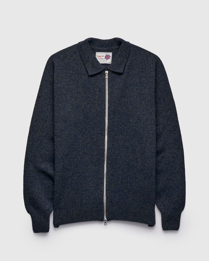 "High Pressure" Wool Zip Cardigan in Cosmo Mix