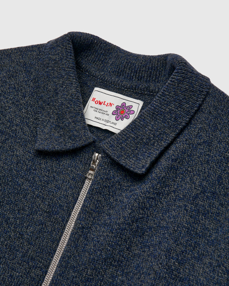 "High Pressure" Wool Zip Cardigan in Cosmo Mix