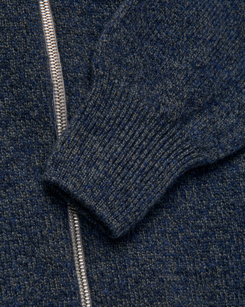"High Pressure" Wool Zip Cardigan in Cosmo Mix