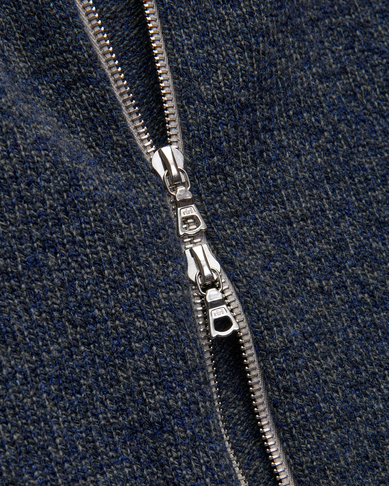 "High Pressure" Wool Zip Cardigan in Cosmo Mix