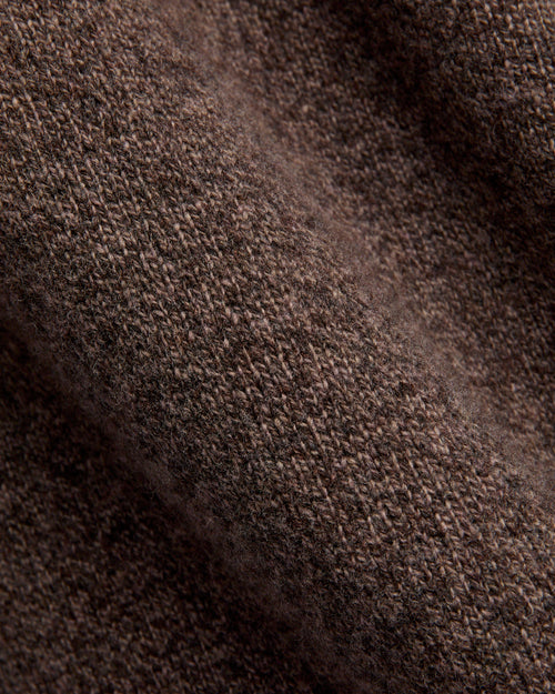 "High Pressure" Wool Zip Cardigan in Brown Mix