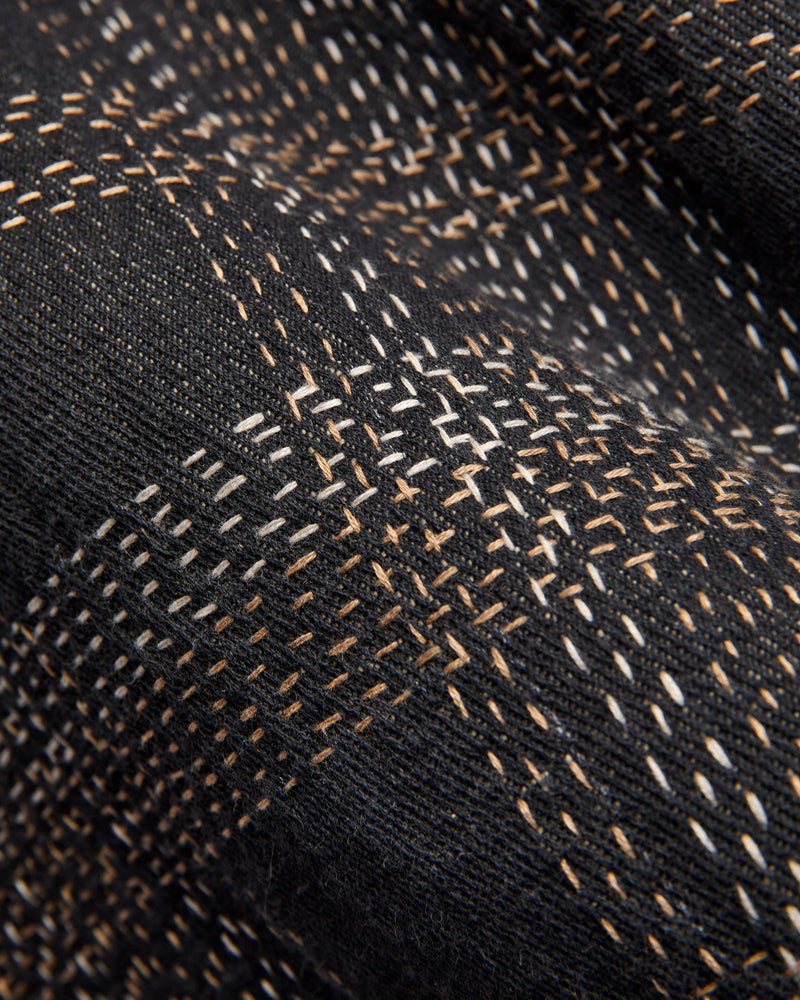 Hand Embroidered Ames Workshirt in Iron/Acacia Denim