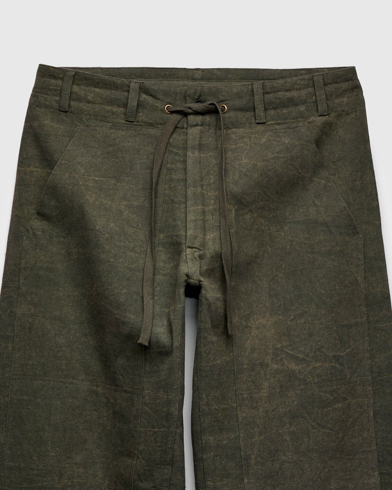 Raka Pants in Forest Green Crackle Canvas