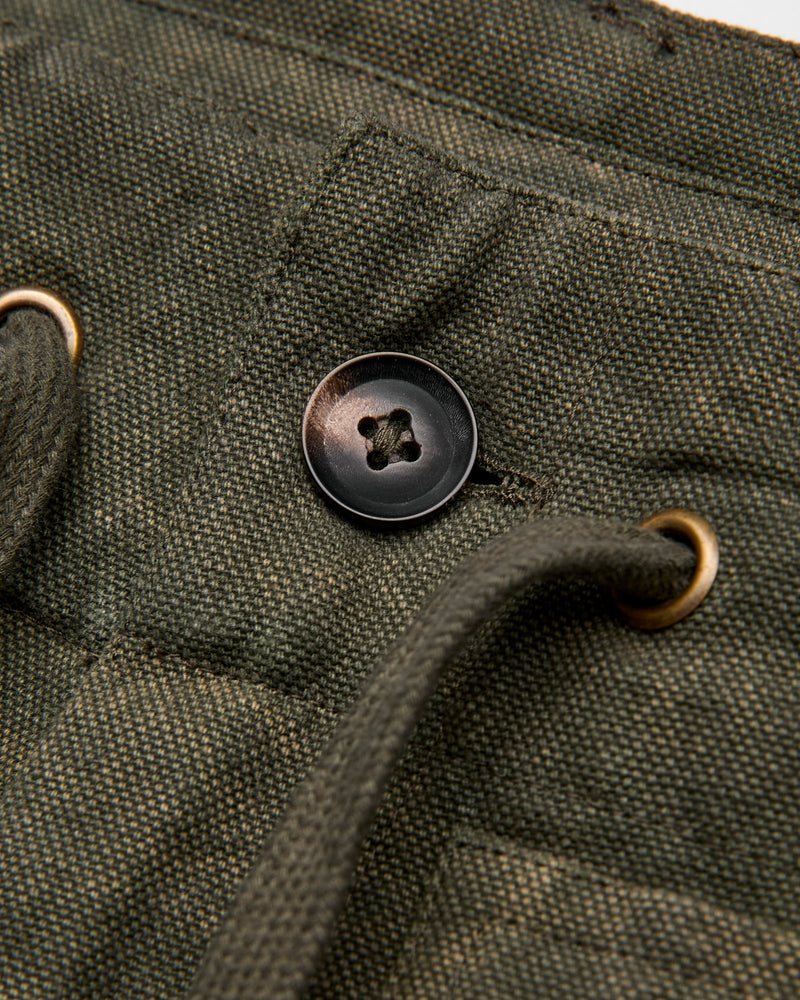 Raka Pants in Forest Green Crackle Canvas