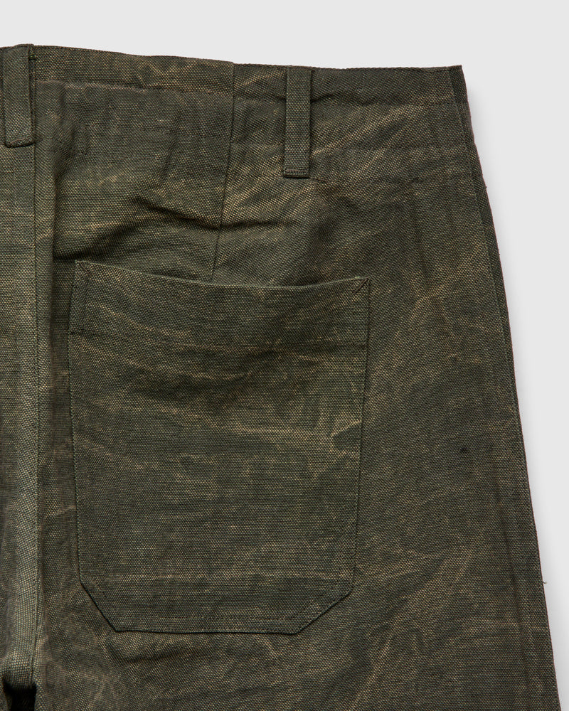 Raka Pants in Forest Green Crackle Canvas