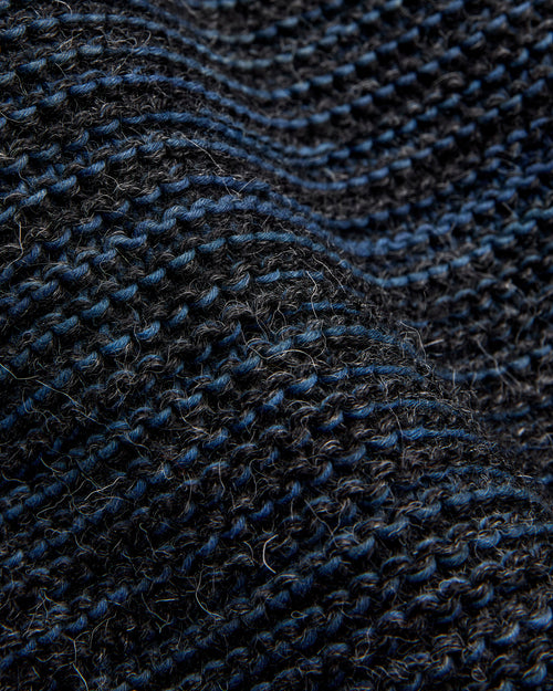 Ren Alpaca Cardigan in Black Dark Indigo