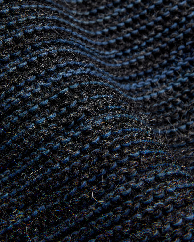 Ren Alpaca Cardigan in Black Dark Indigo
