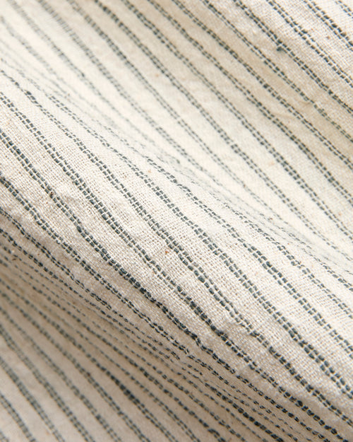 Rios Workshirt in Natural/Midnight Teal Ticking Stripe
