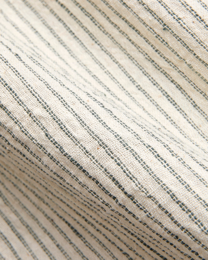 Rios Workshirt in Natural/Midnight Teal Ticking Stripe