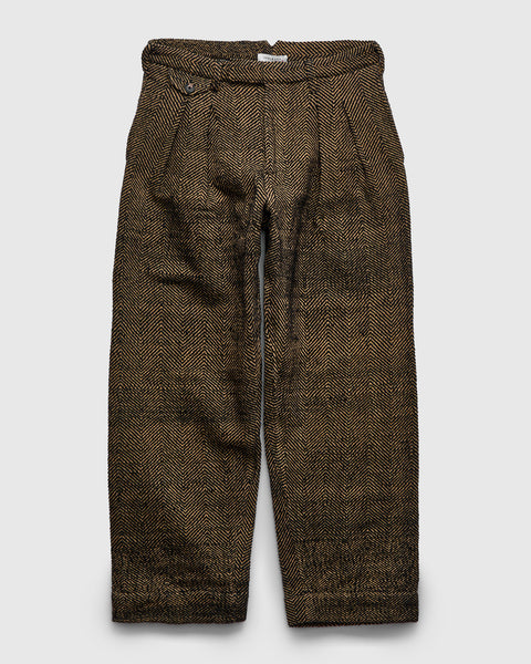 anuke Herringbone Short Pants ダークブラウン 2025_10_Product_Indi_Ash_Shako